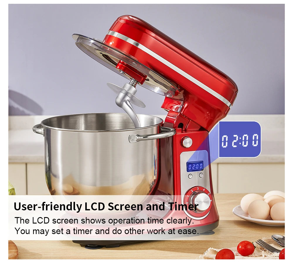 Biolomix Tilt Head Stand Mixer With Dough Hook