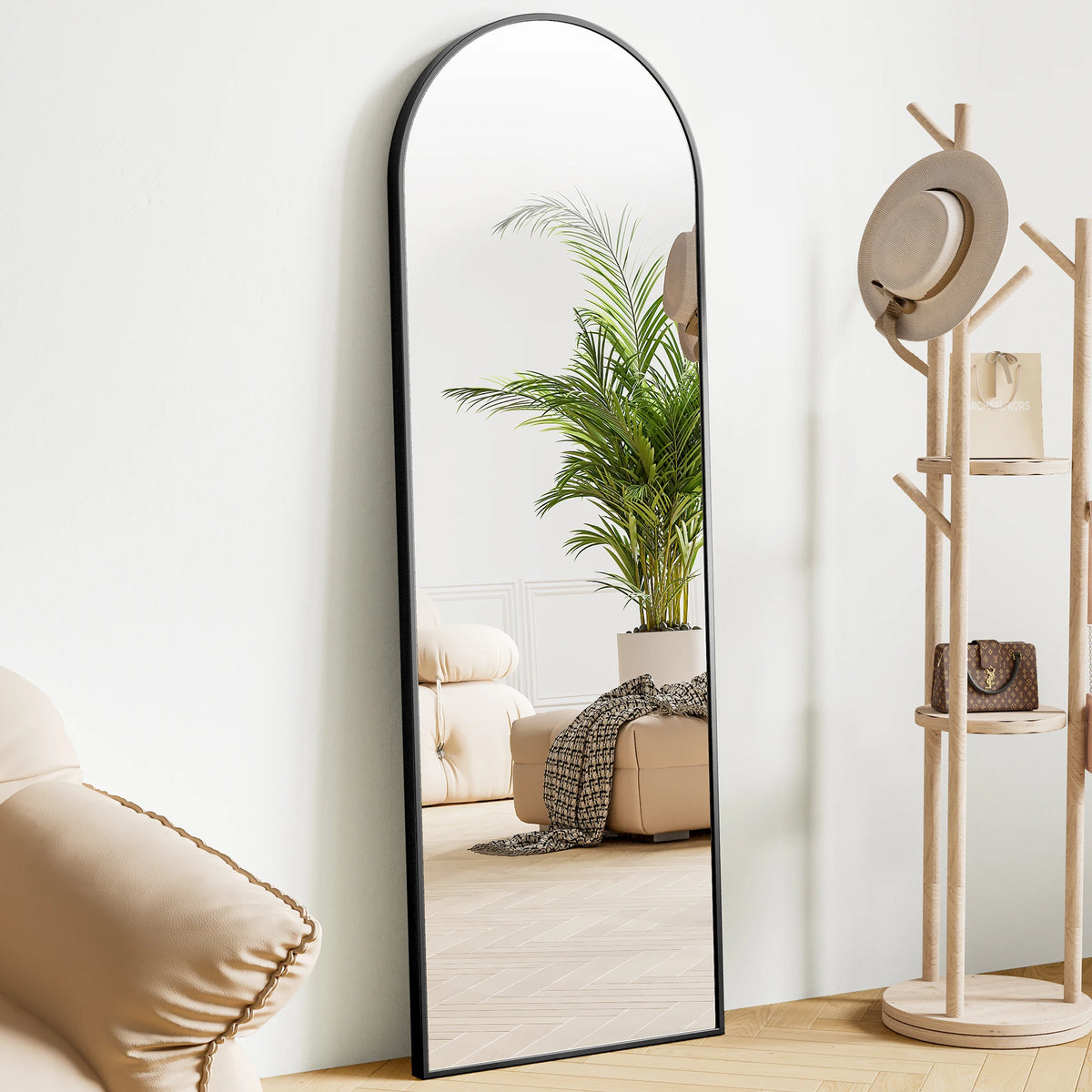 JHK Full Body Wall Mirror With Aluminum Frame
