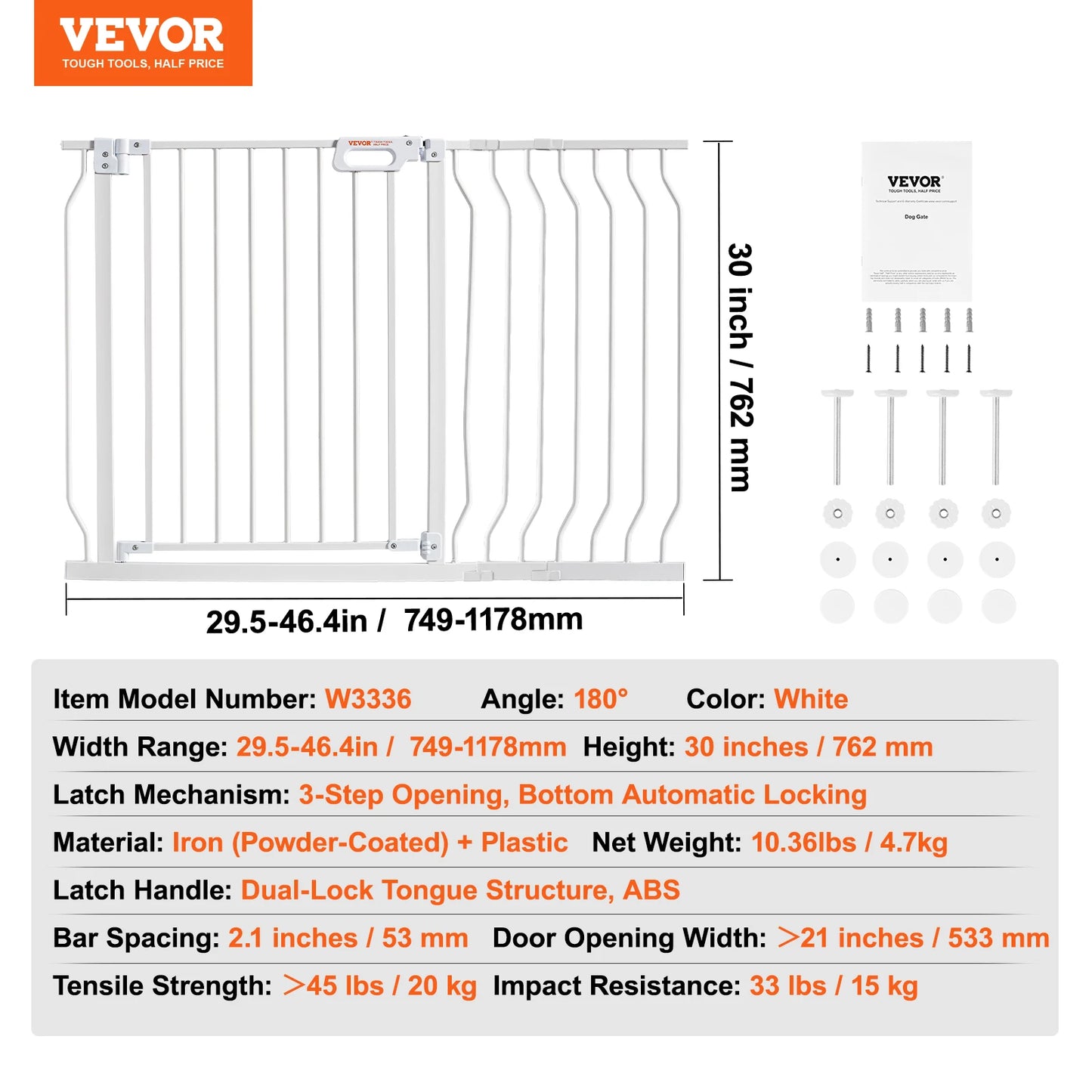 SucceBuy Pressure Mount Baby And Pet Gate