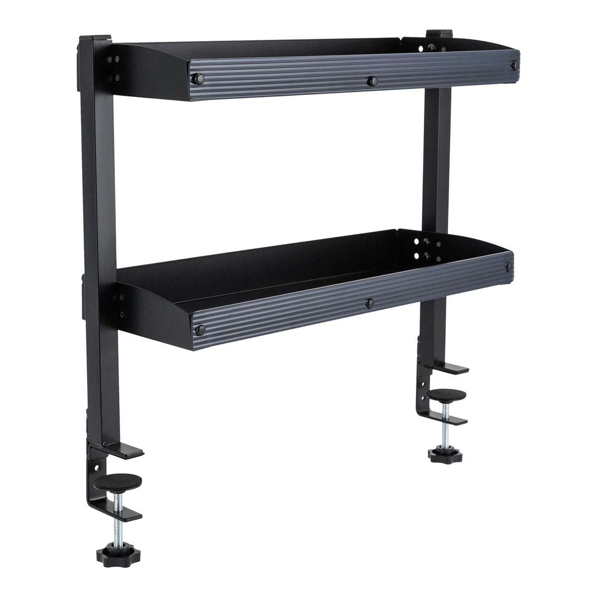 Clamp On Two Tier Desk Corner Shelf Organizer