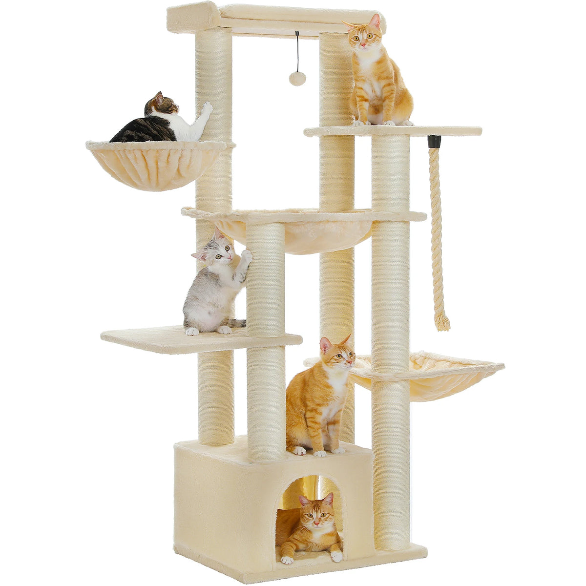 Pawz Road Large Multilevel Cat Tree With Hammock
