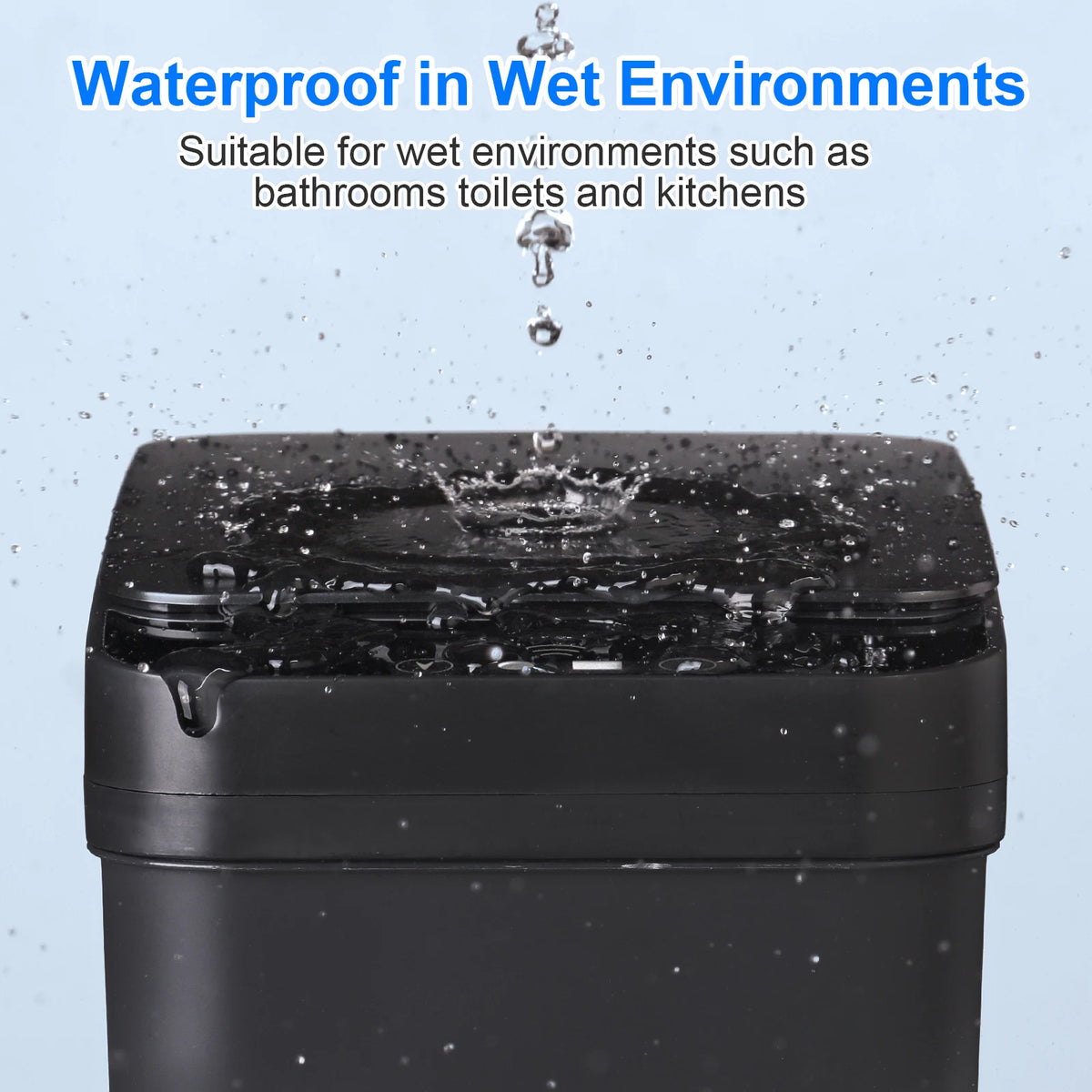 Two Pack Touchless Motion Sensor Trash Cans Slim Design