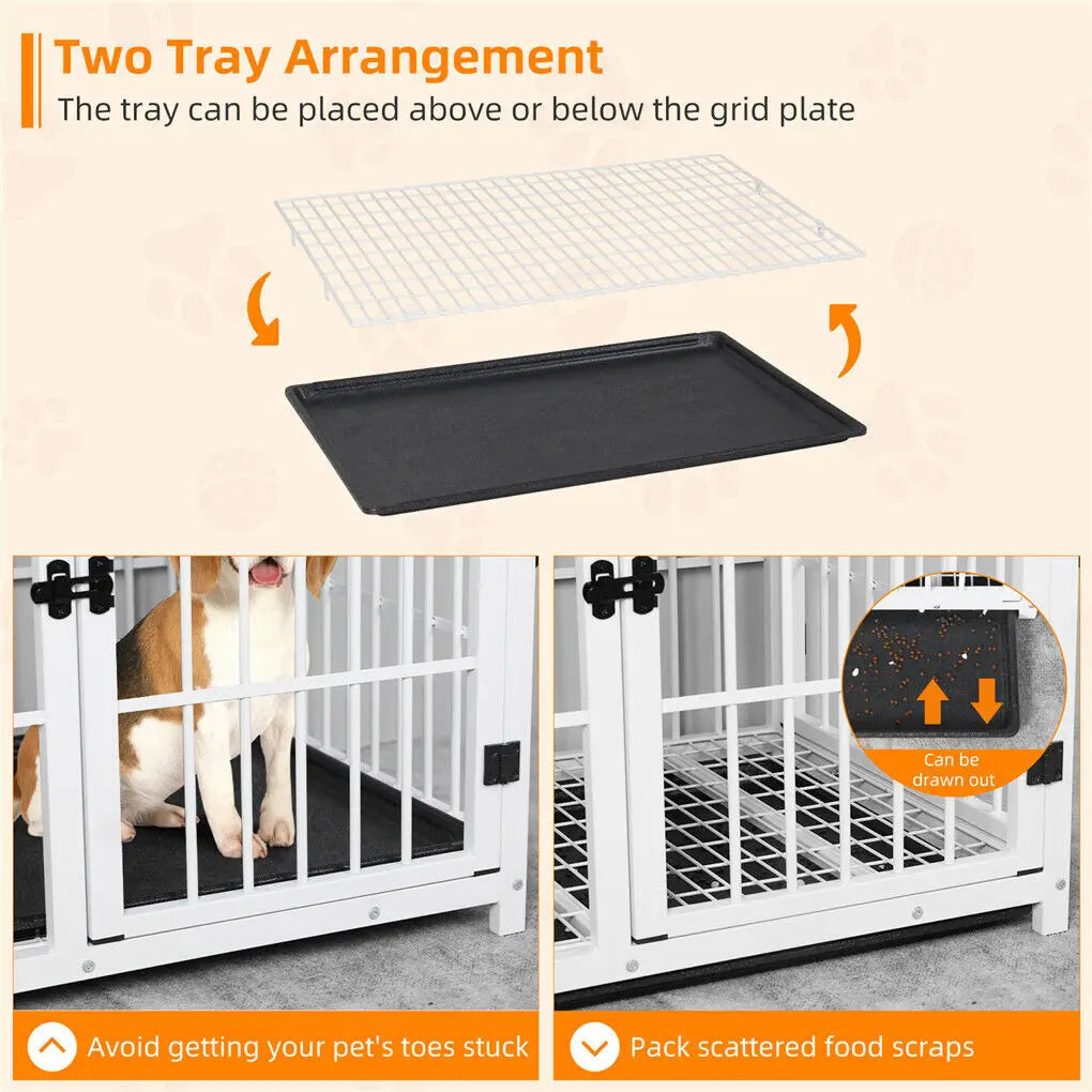 Bingopaw Heavy Duty Metal Dog Kennel With Removable Tray