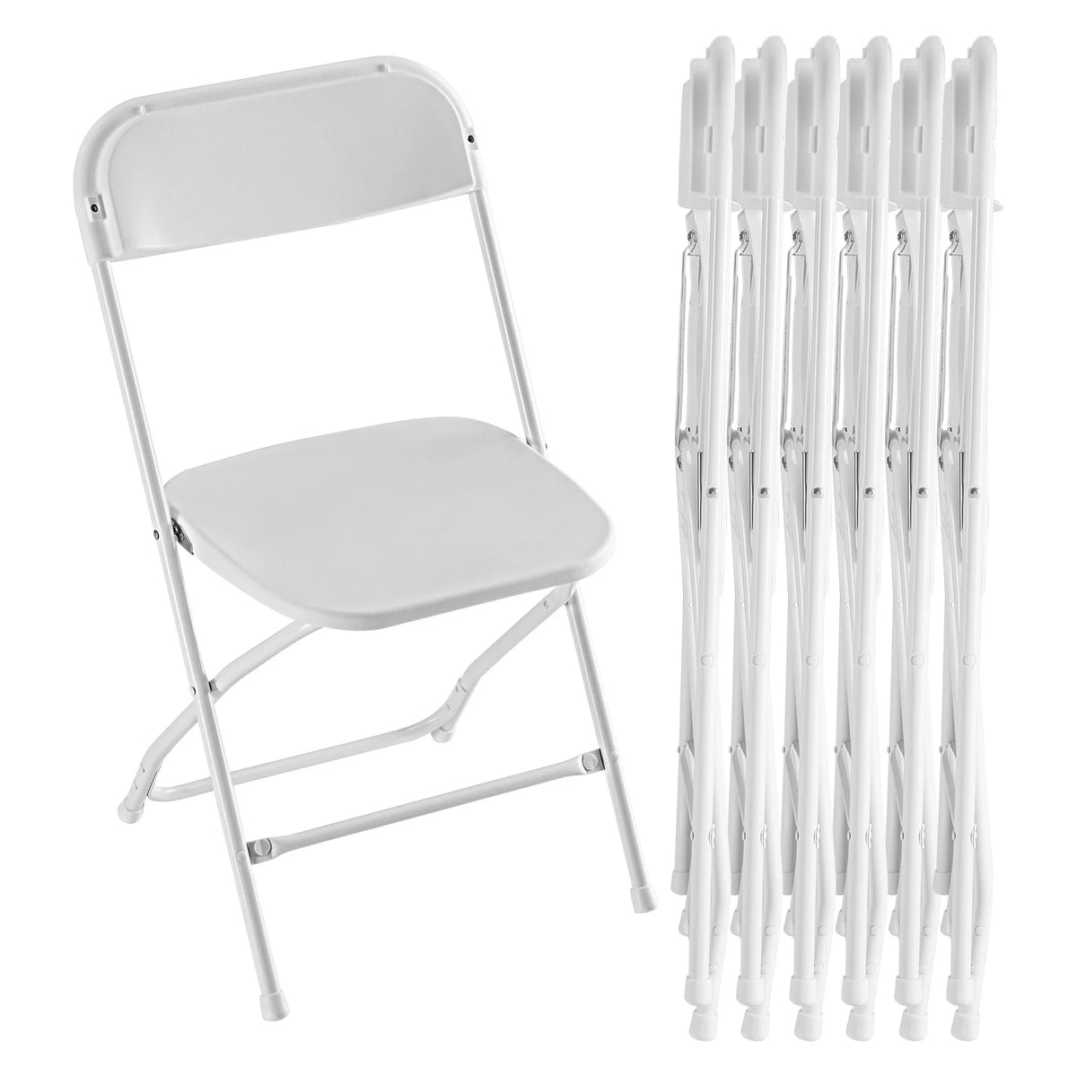 JHK Plastic Folding Chair 4 To 6 Pack 330LB Capacity