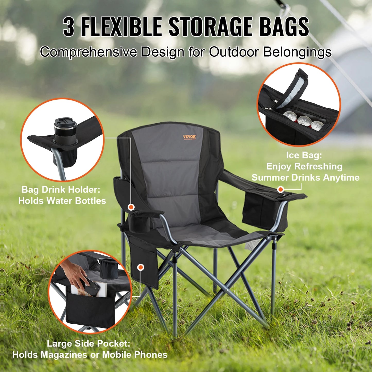 SucceBuy Outdoor Ultralight Folding Chair For Camping