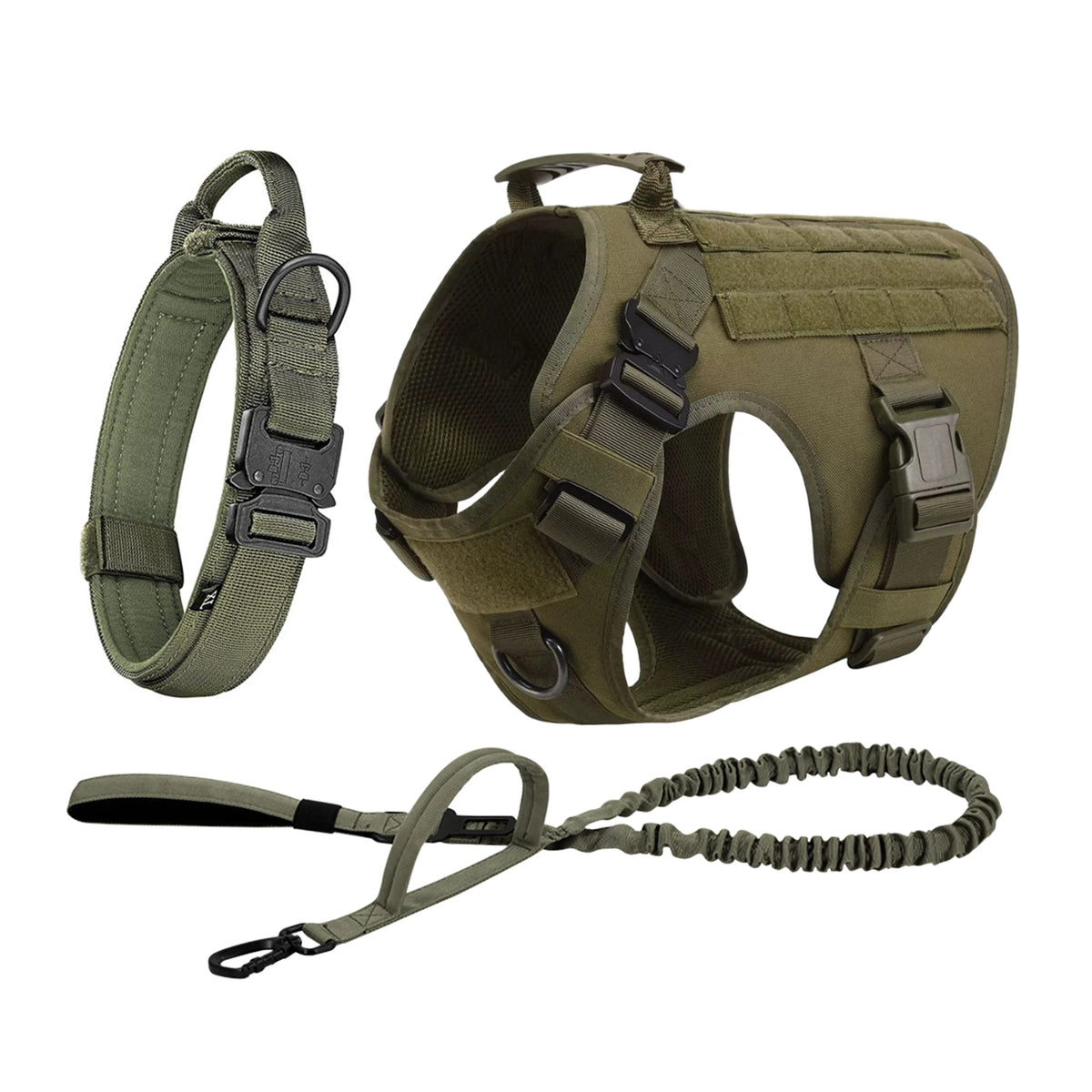 Tactical Dog Harness With Molle Pouches