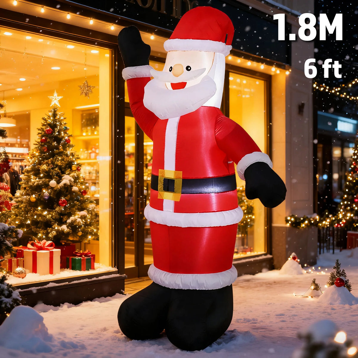 AlliLit LED Christmas Gingerbread Man Inflatable Decor