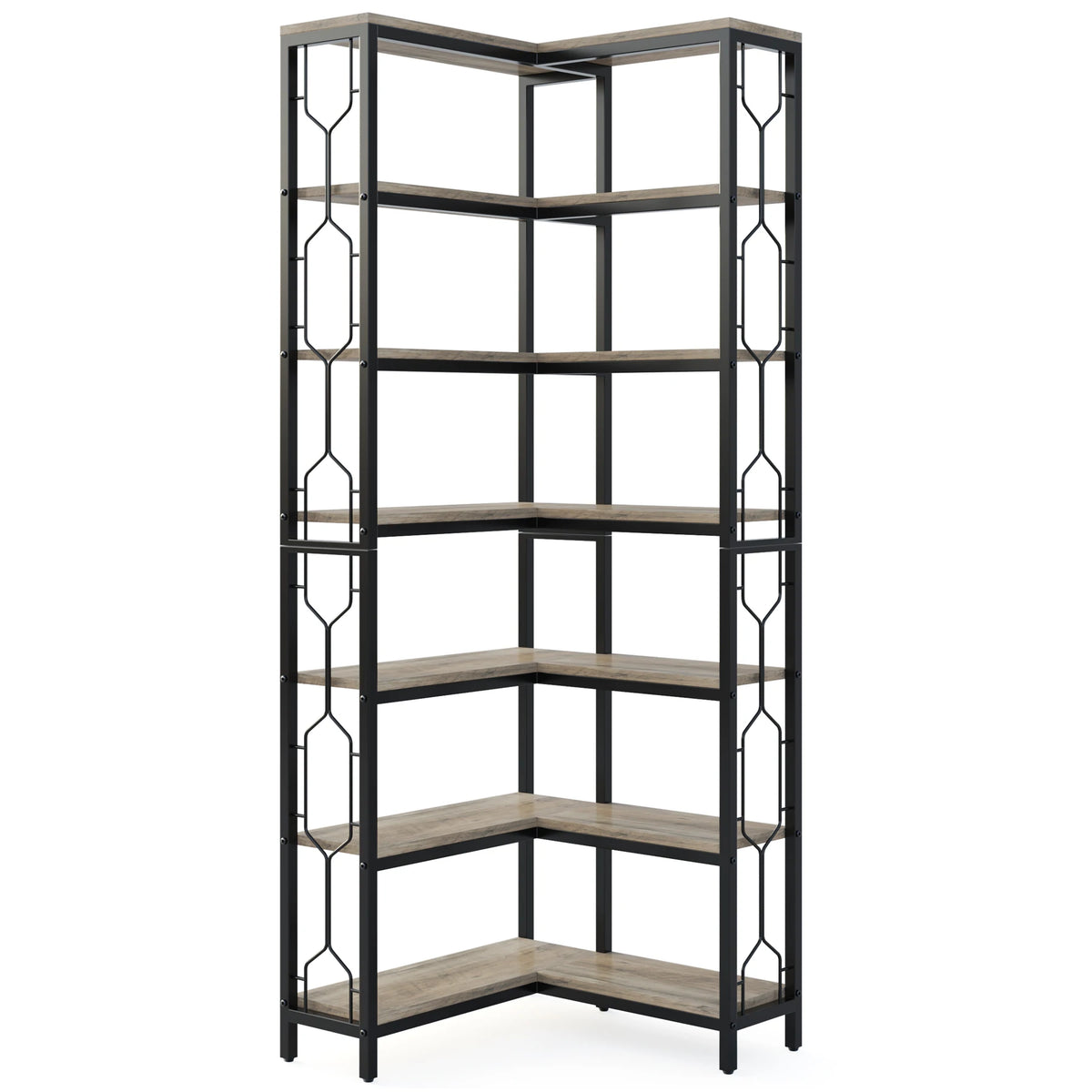Tribesigns Modern Seven Tier Corner Bookcase