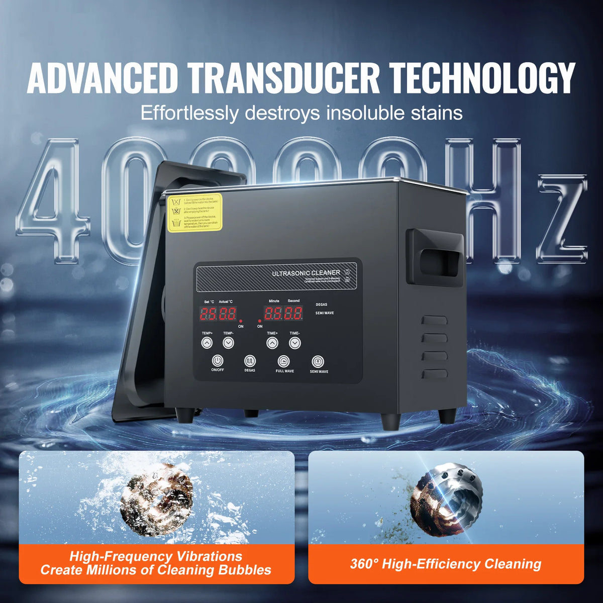 SucceBuy Portable Ultrasonic Cleaner With Timer