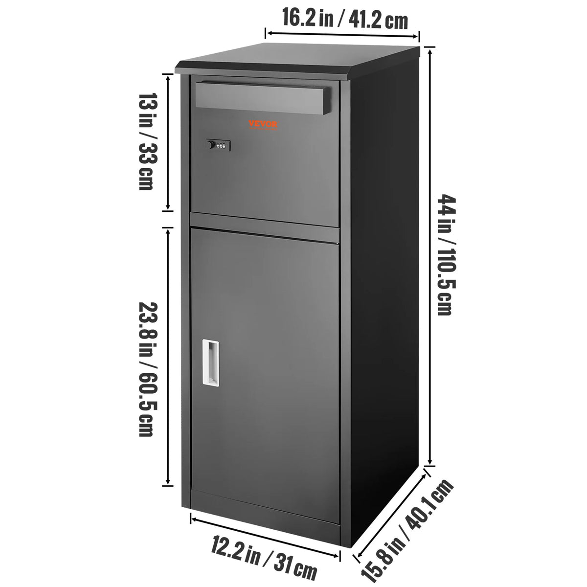 SucceBuy Wall Mounted Locking Metal Mailbox