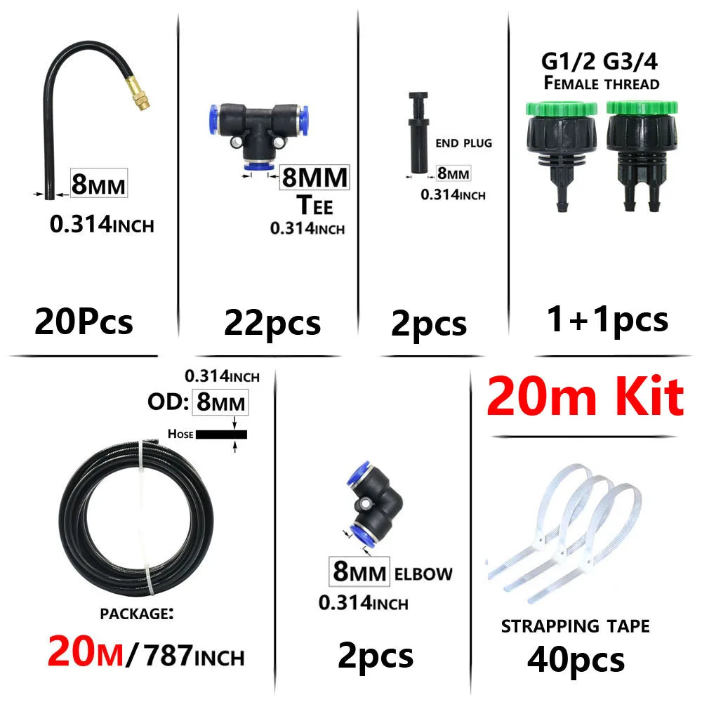 WYZXM Garden Irrigation And Plant Misting Kit