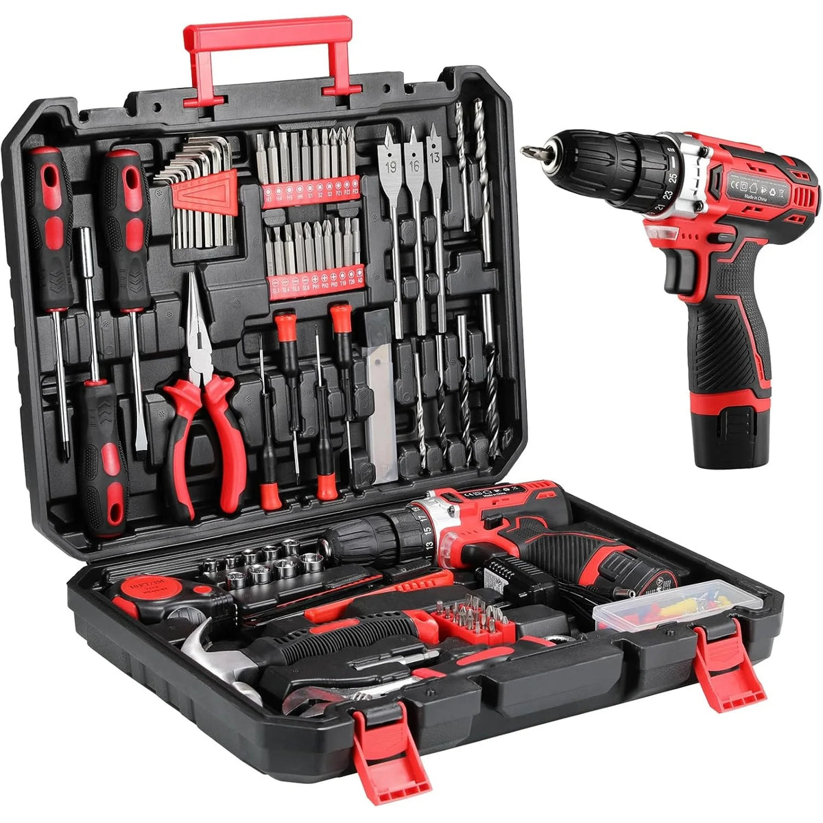 Cordless Drill Home Repair And Maintenance Tool Set