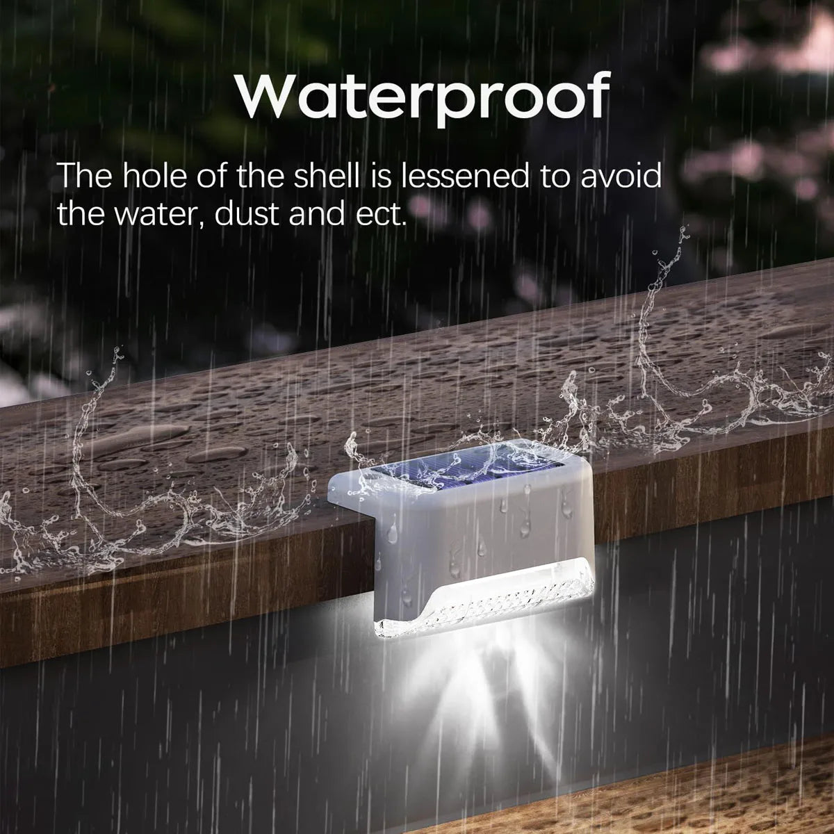 Solar Deck Lights Outdoor Waterproof LED Step Lights 4 Pack