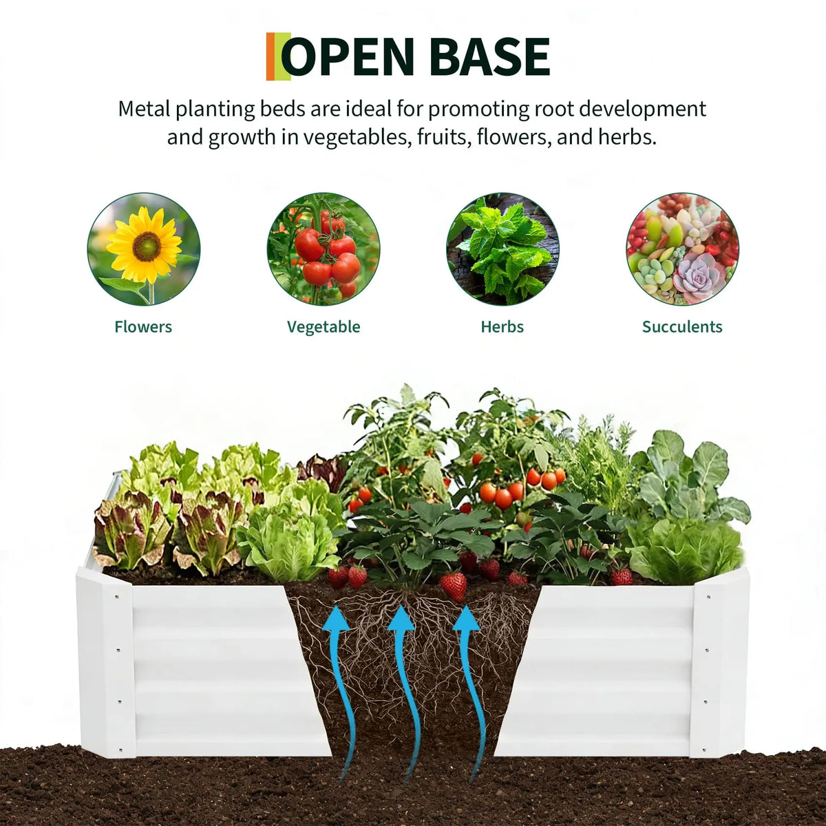 HiMISS Raised Garden Bed With Irrigation And Cover
