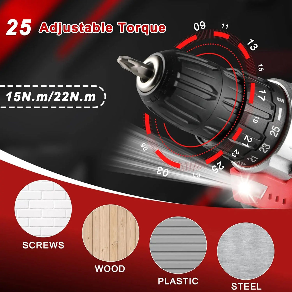Cordless Drill Home Repair And Maintenance Tool Set