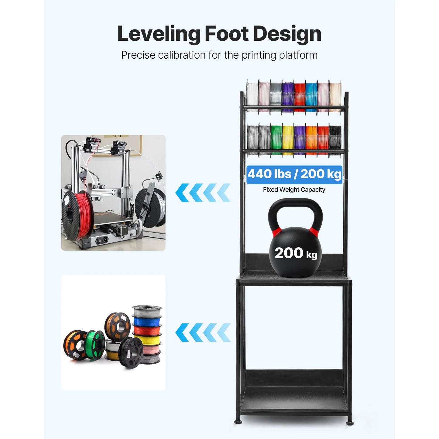 SucceBuy Steel Filament Spool Storage Rack
