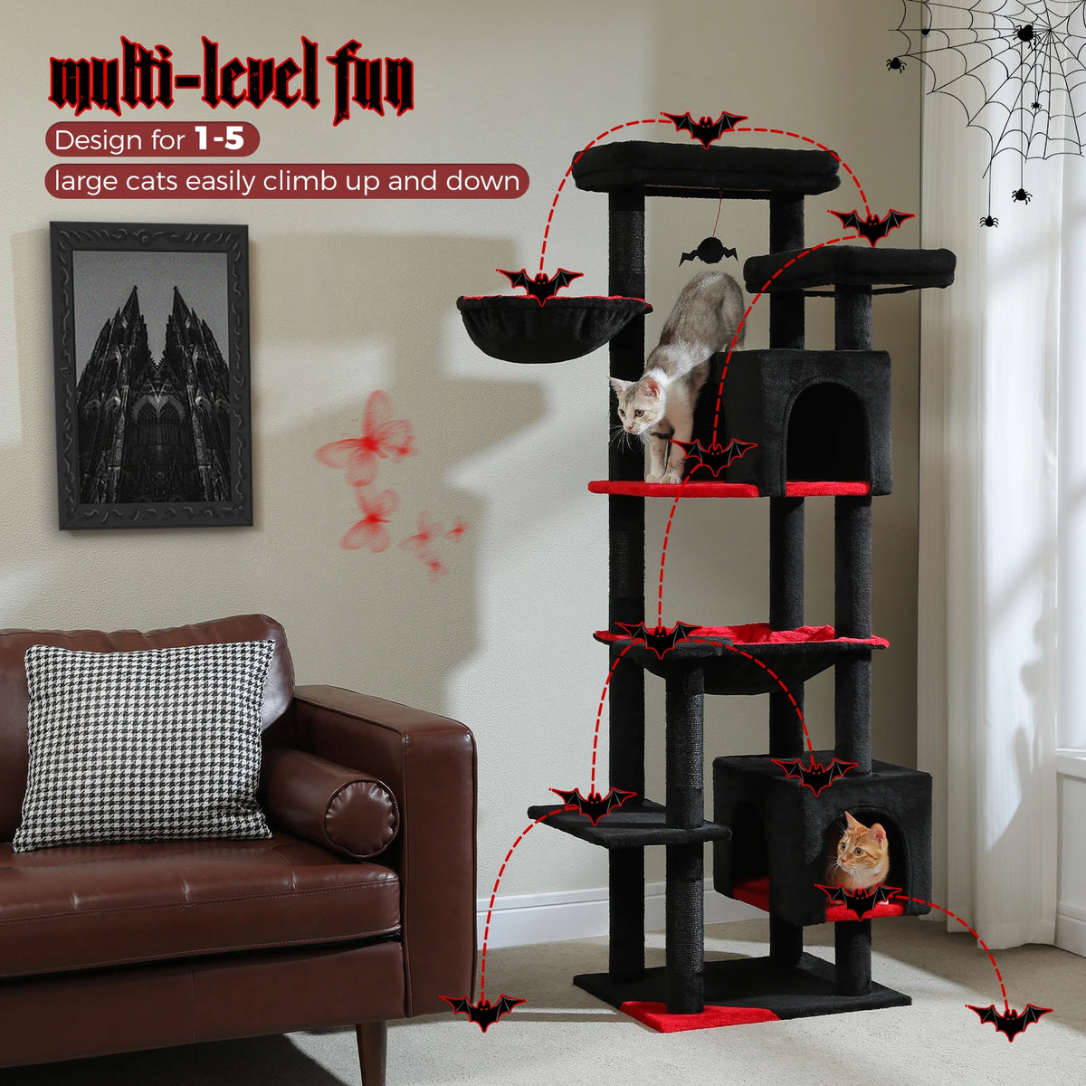 PAWZ Road Multi Tier Cat Tower With Hammock