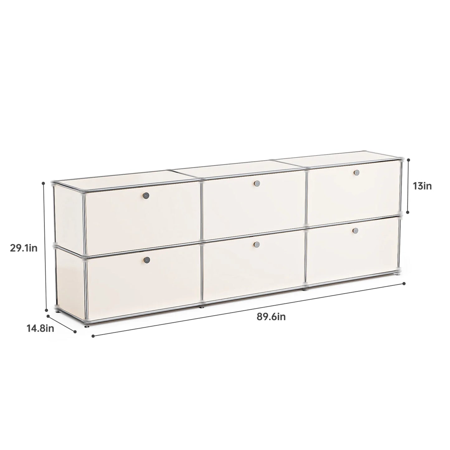 Modern Stainless Steel Storage Cabinet TV Stand