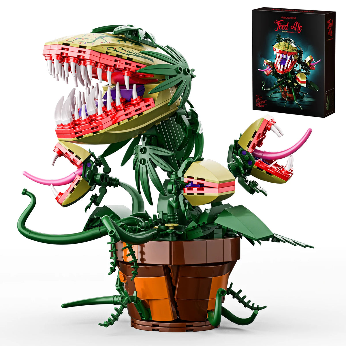 Piranha Plant and Audrey II Building Blocks Set