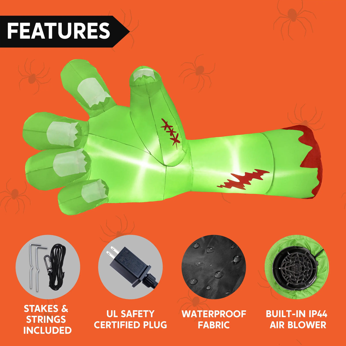 Joyfy Giant Zombie Arm Halloween Inflatable Decoration