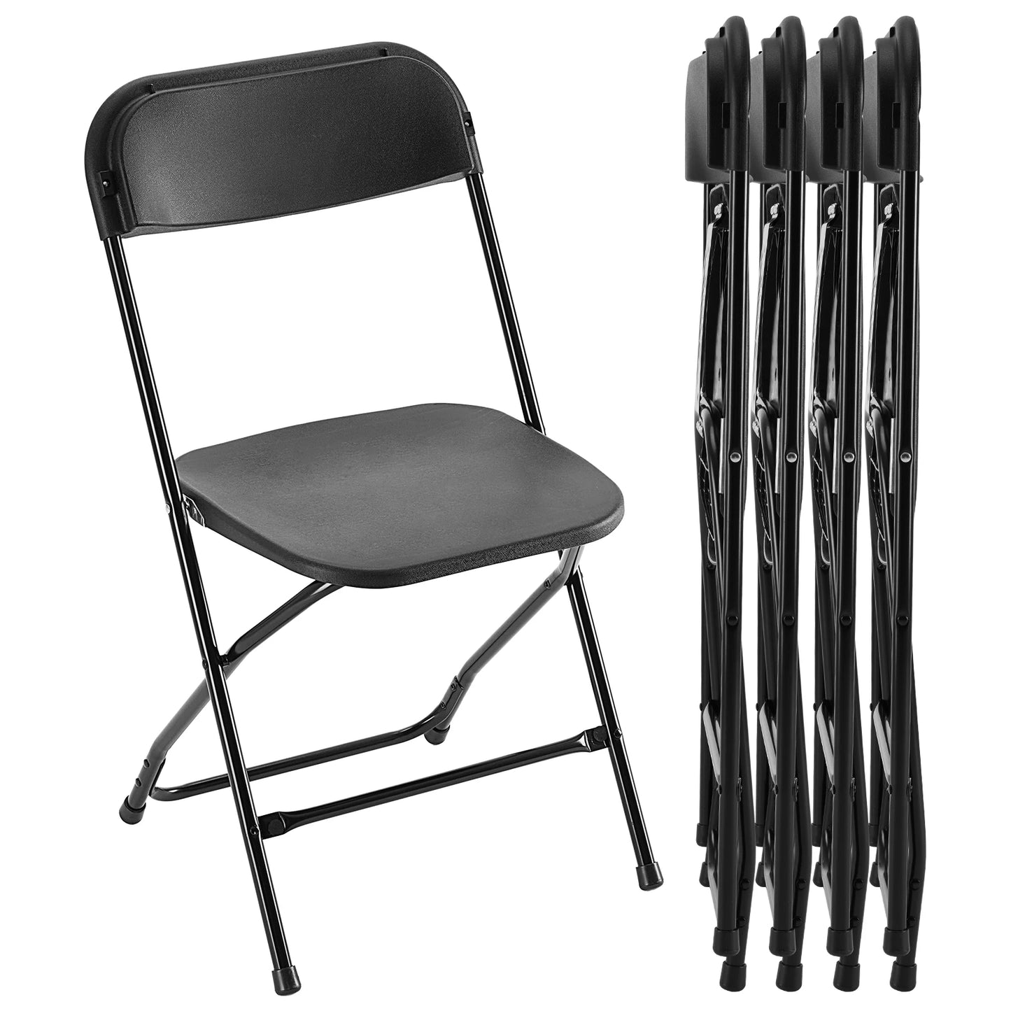 JHK Plastic Folding Chair 4 To 6 Pack 330LB Capacity