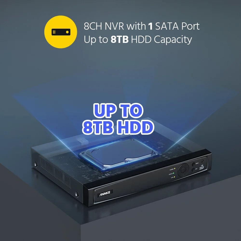 Annke 16Ch Poe Nvr Video Recorder Supports 12Mp Camera