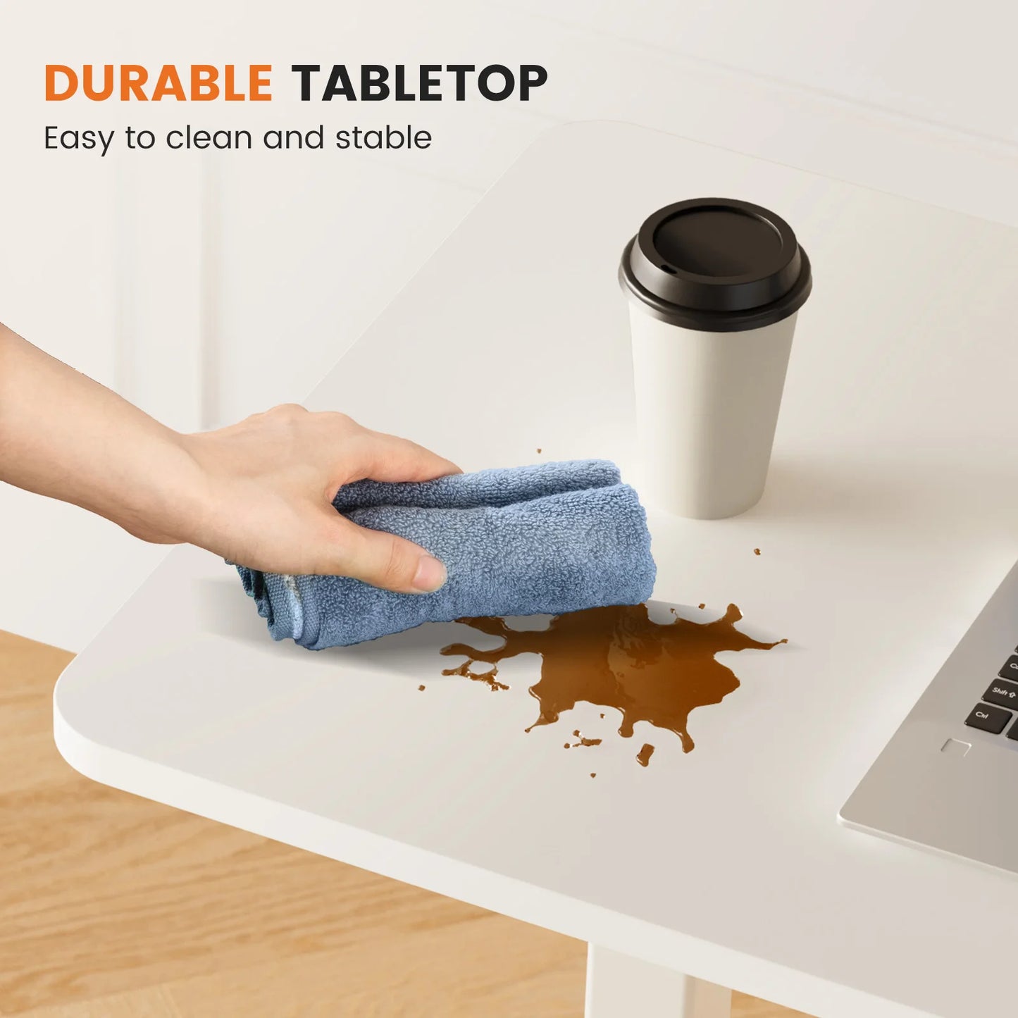 JHK Overbed Bedside Table With Adjustable Height Desk