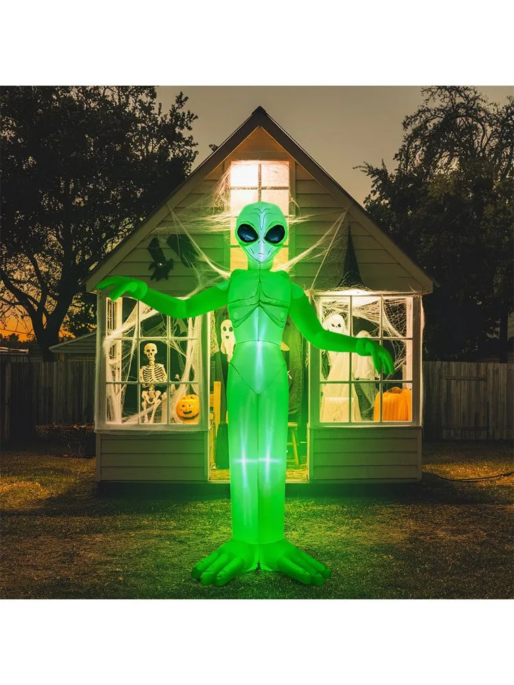 Joyfy Alien Halloween Inflatable Outdoor Decor LED Lights