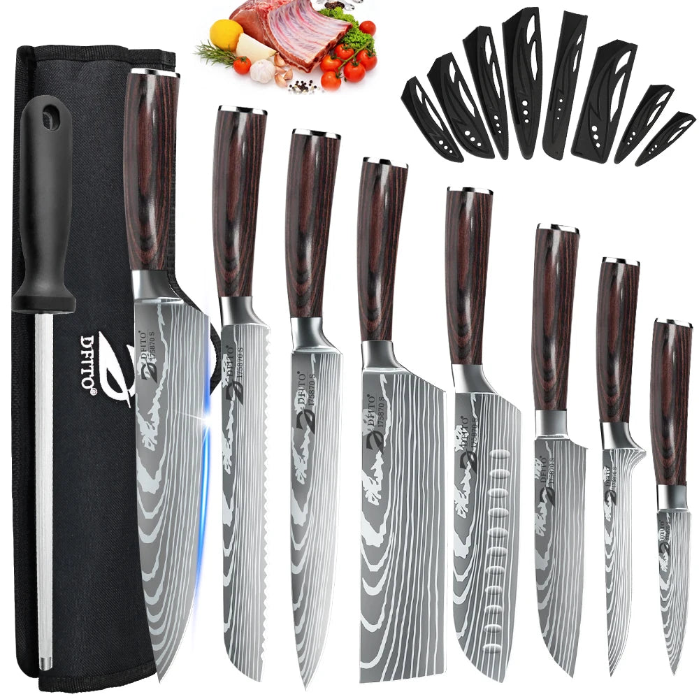 Kepeak Stainless Steel Kitchen Knife Set
