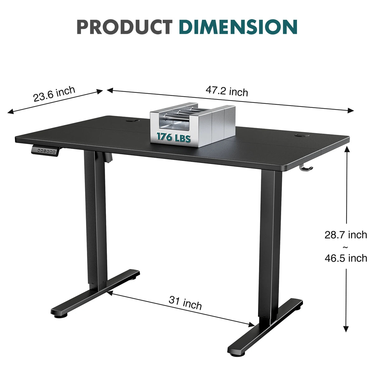 Jhk Electric Standing Desk Height Adjustable Office Table