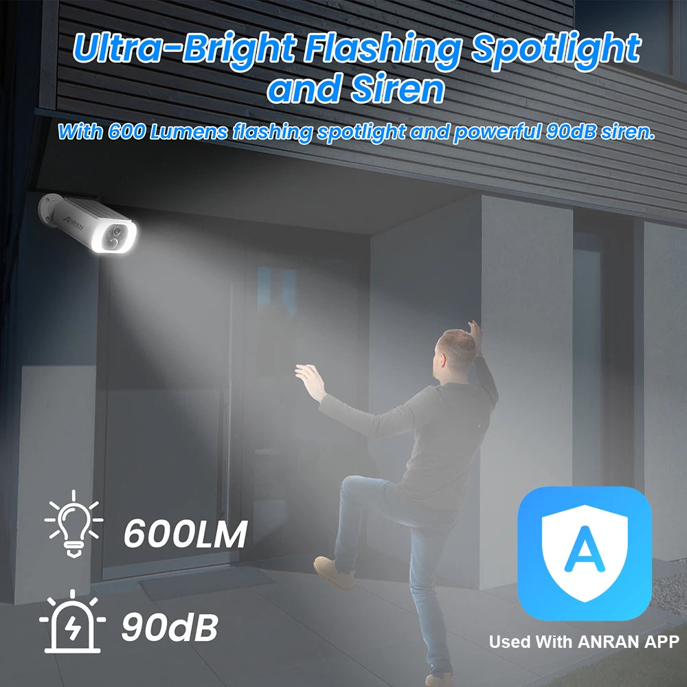 Anran AI Solar Security Camera With Night Vision
