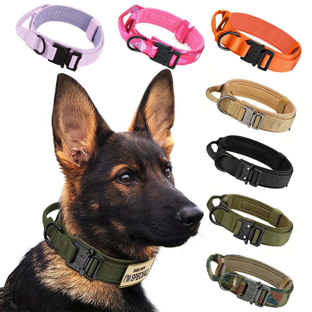 Adjustable Tactical Dog Training Collar With Leash Set