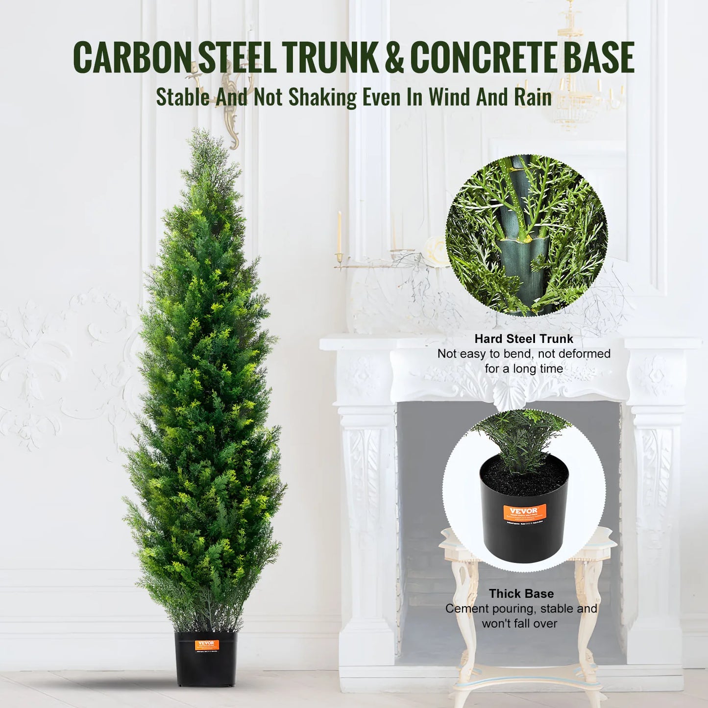 SucceBuy Artificial Cedar Topiary Garden Decor