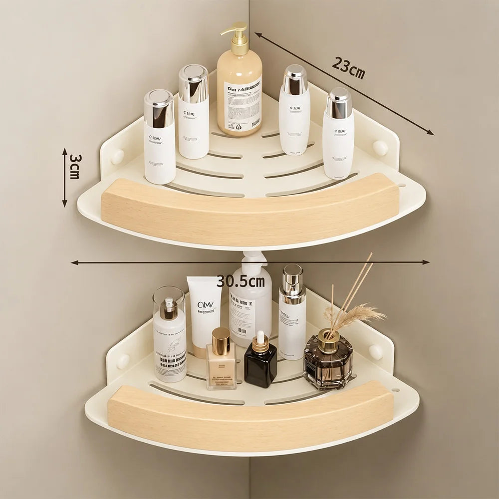 White Walnut Wood Bathroom Hardware Set Towel Rack Organizer Shelf Toilet Brush Holder Wall Mounted Bathroom Accessories Kit