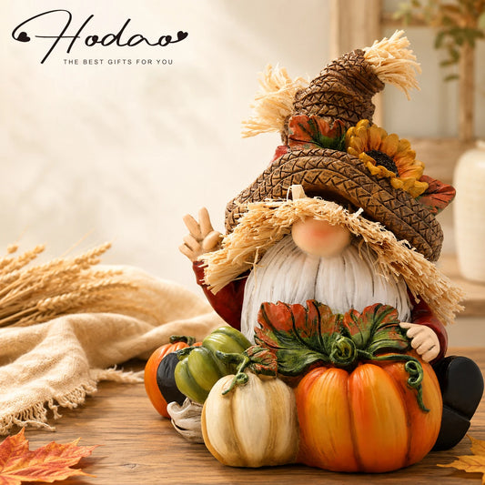 Hodao Fall Scarecrow Gnome Figurine