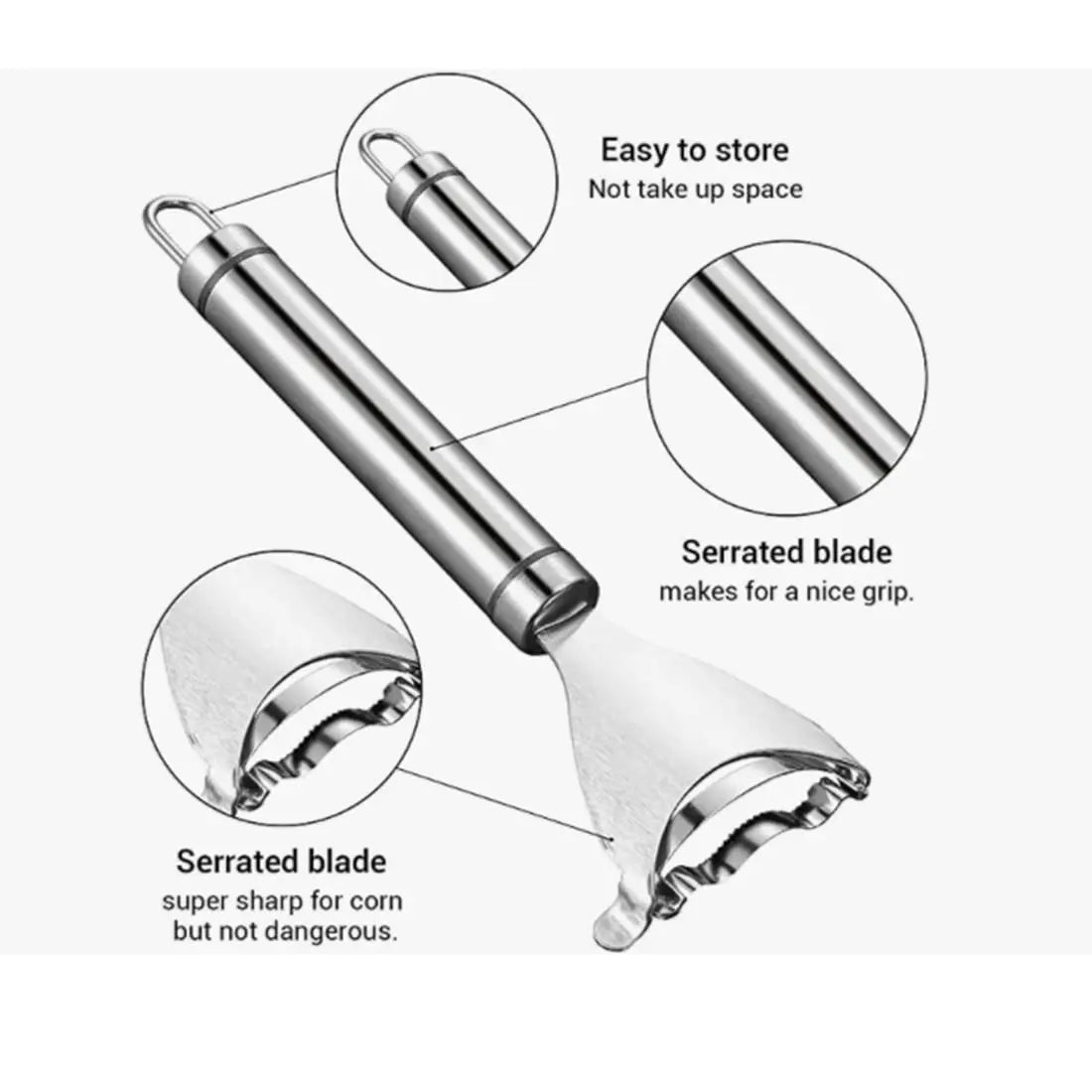 Stainless Steel Y Shaped Corn Peeler Tool
