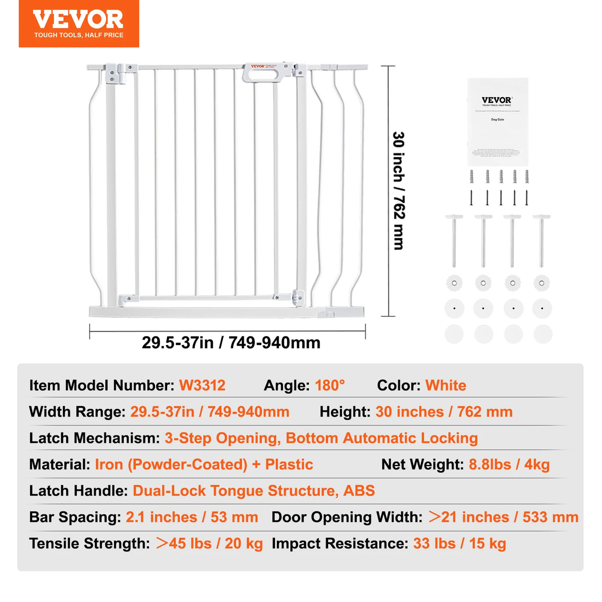 SucceBuy Pressure Mount Baby And Pet Gate