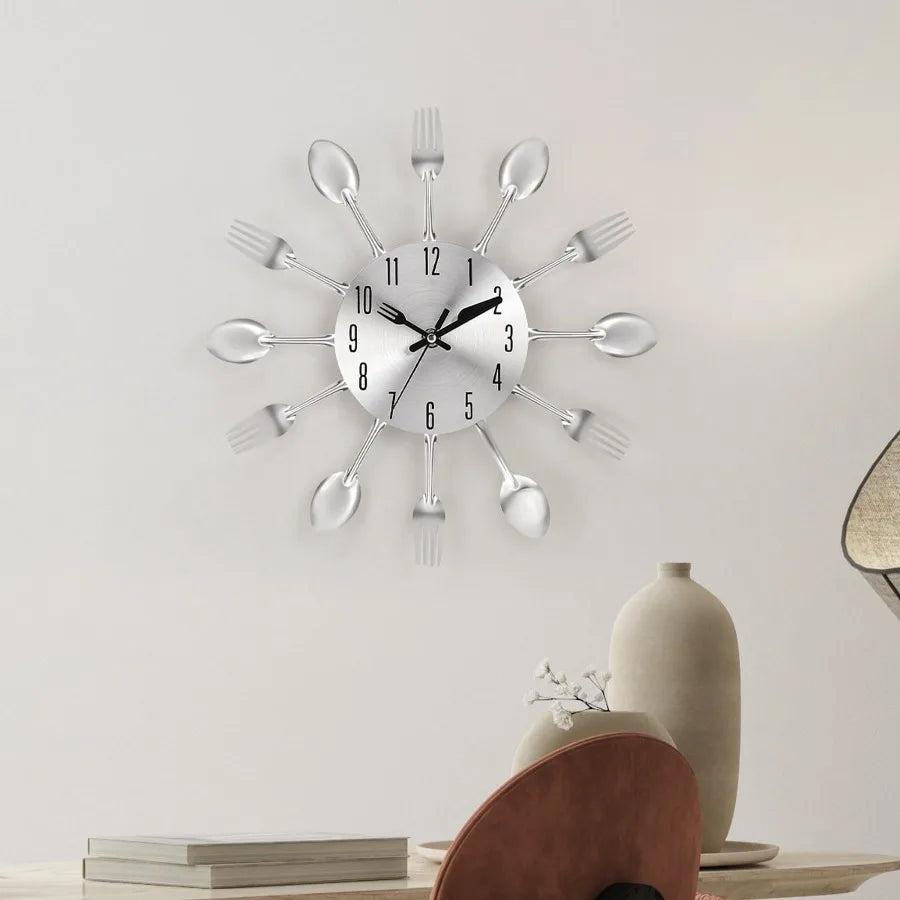Modern Creative Cutlery Kitchen Wall Clock