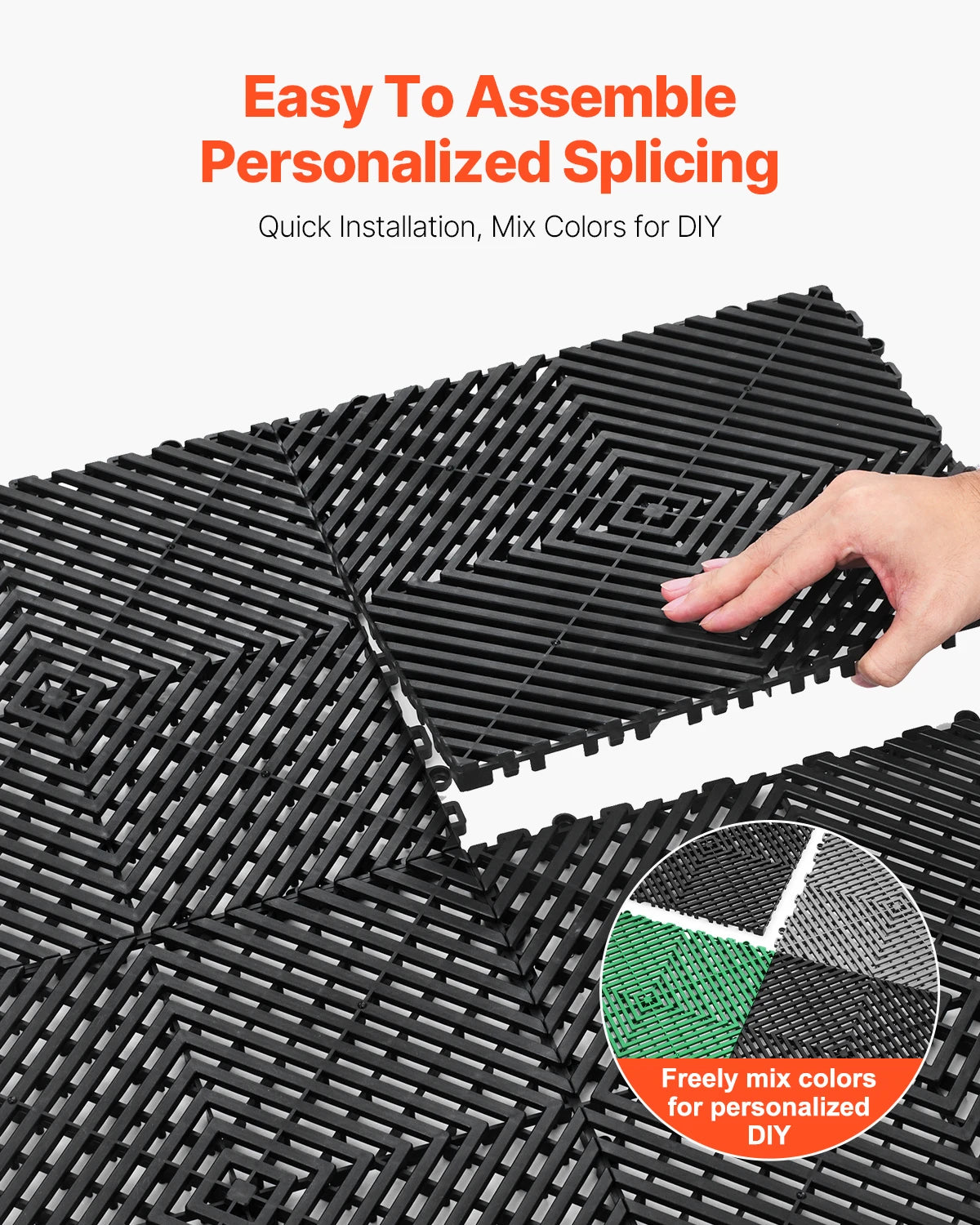 Interlocking Non Slip Drainage Floor And Shower Mat