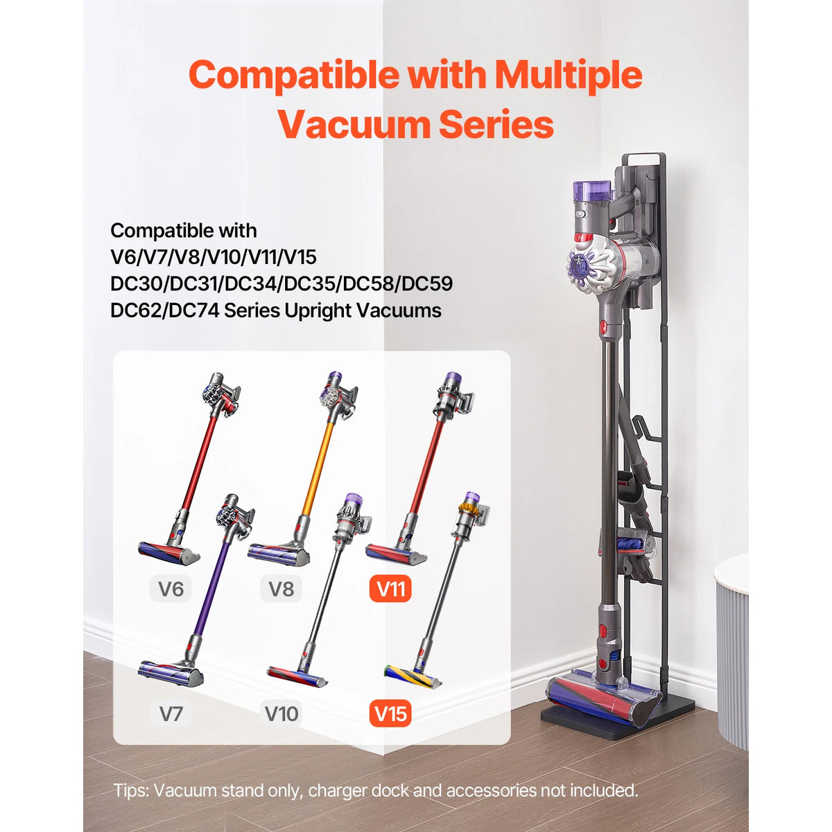SucceBuy Dyson Vacuum Stand With Four Hooks