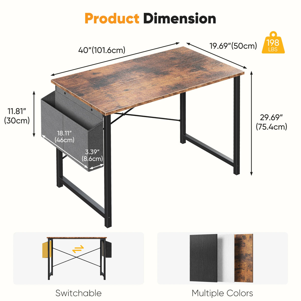 JHK Computer Gaming Desk With Storage Bag