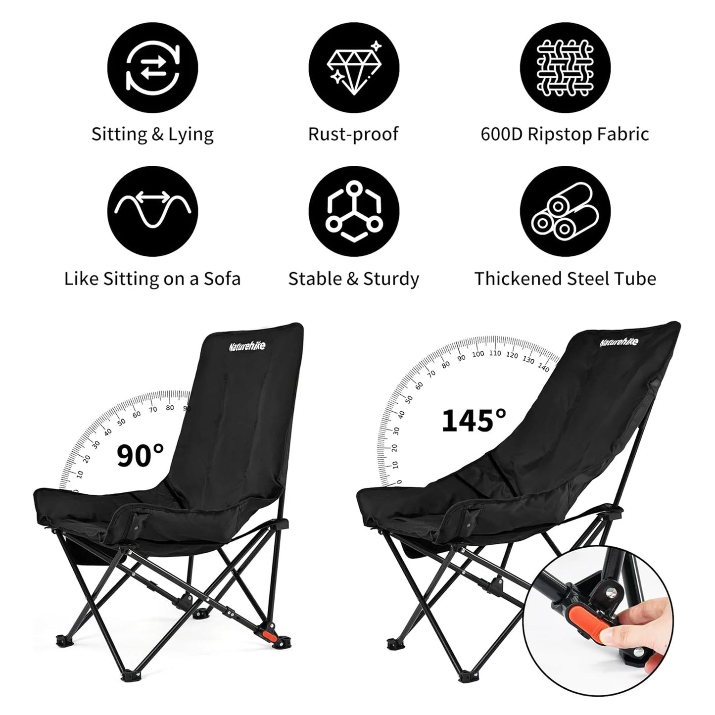 Naturehike Sea Star Outdoor Folding Moon Chair Recliner