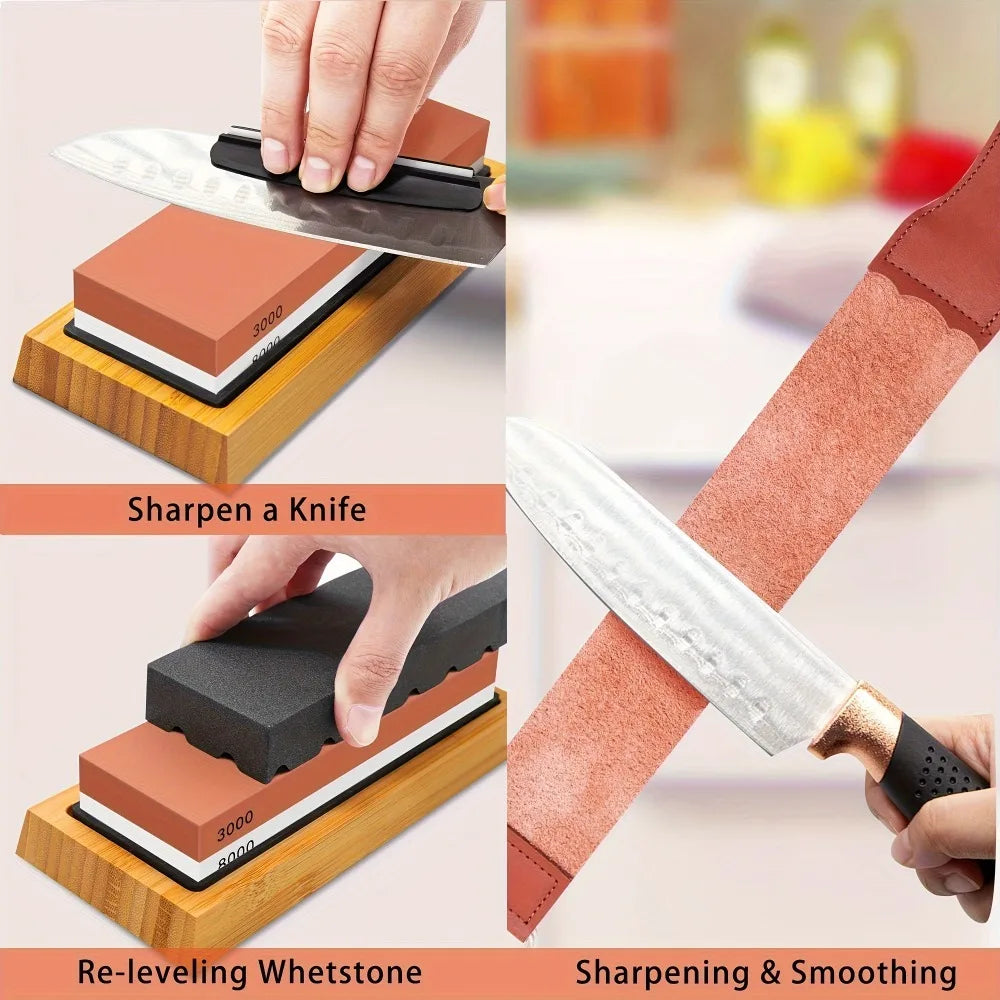 Professional Knife Sharpening Stone Set Kit
