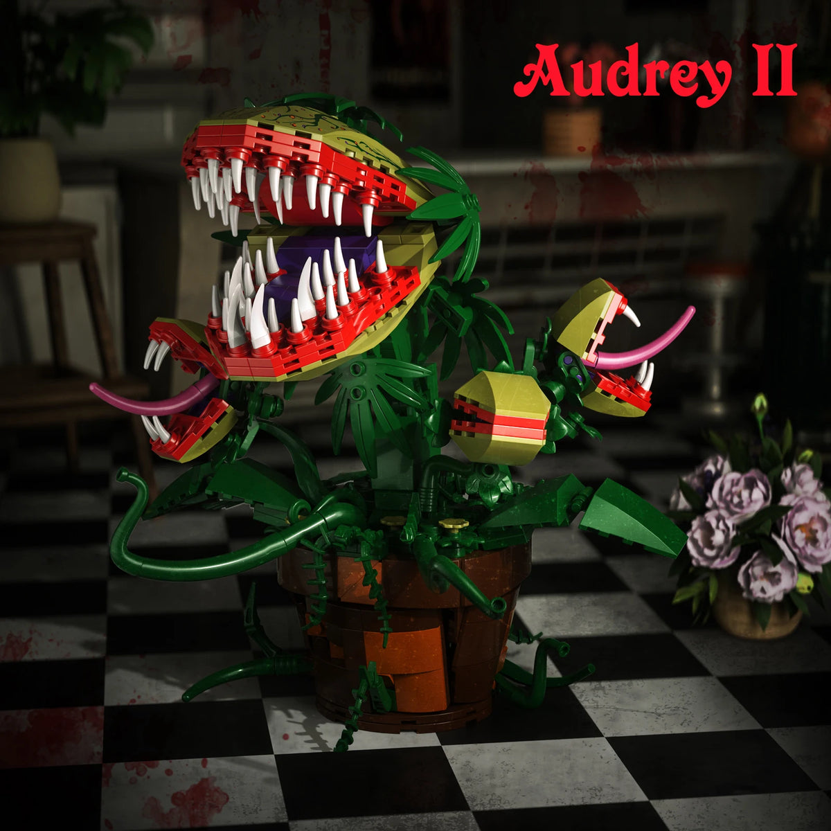 Piranha Plant and Audrey II Building Blocks Set