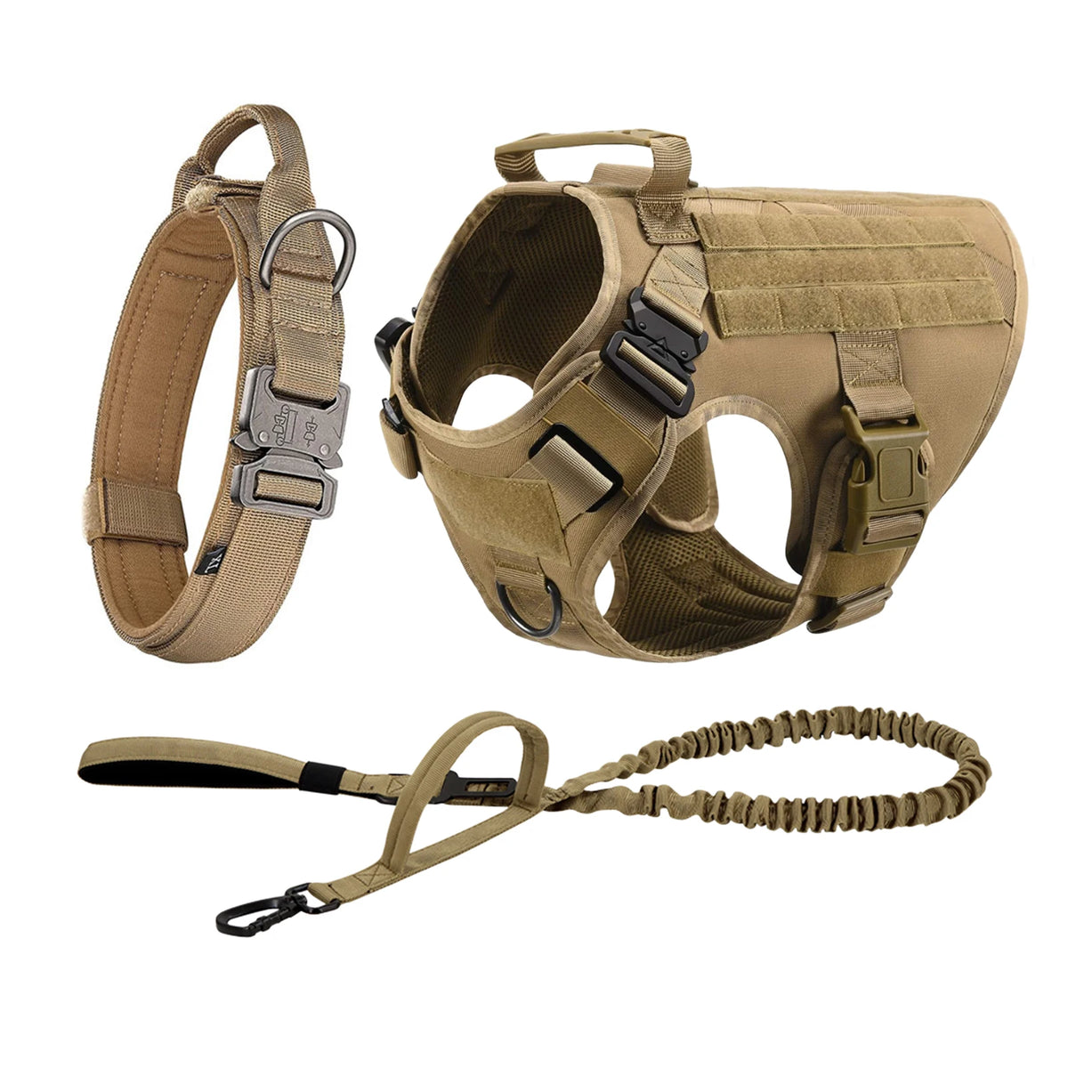 Tactical Dog Harness With Molle Pouches