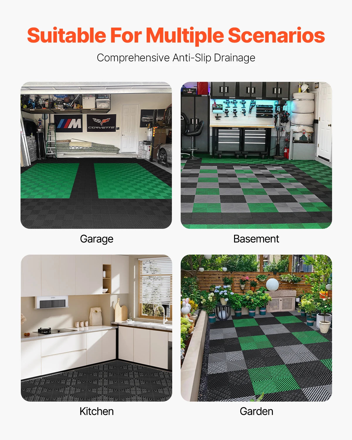 Interlocking Non Slip Drainage Floor And Shower Mat