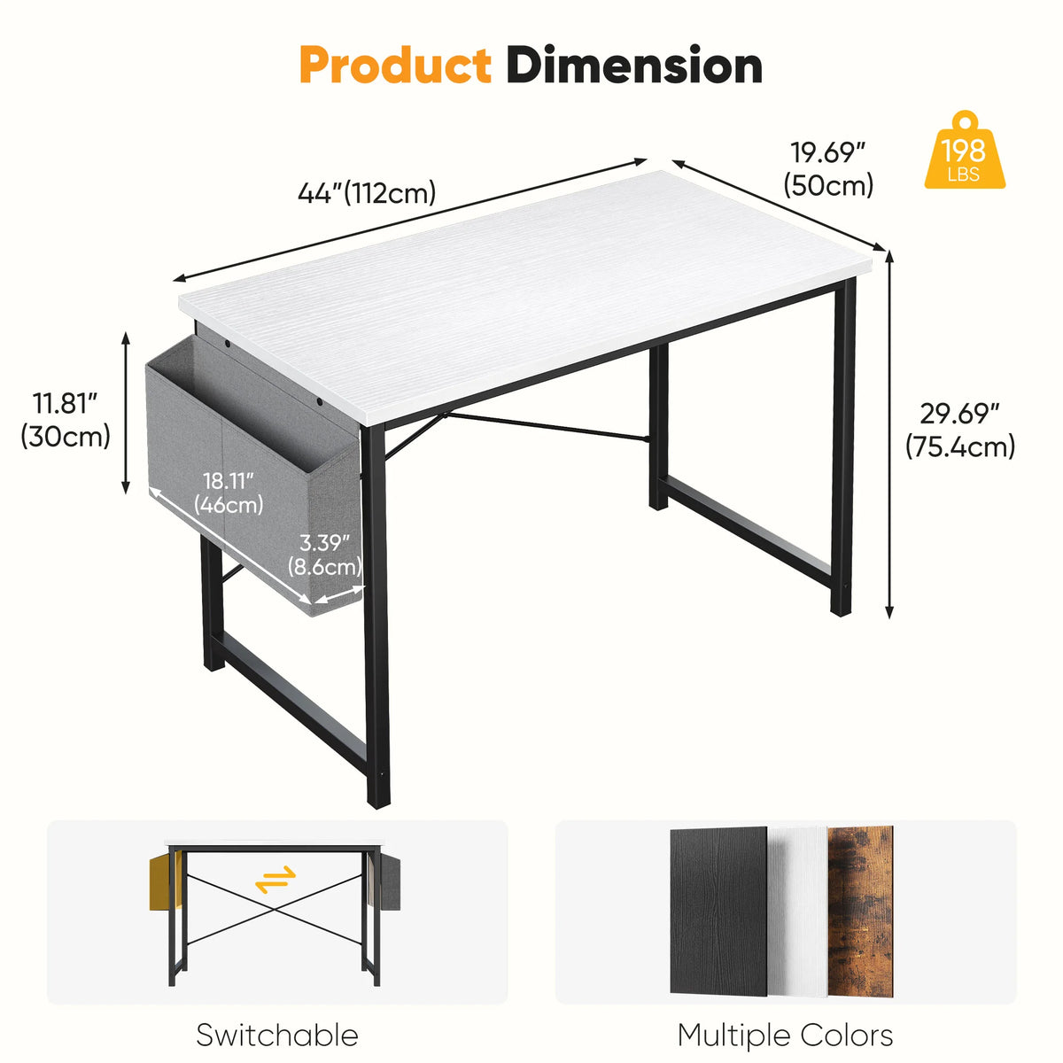 JHK Computer Gaming Desk With Storage Bag