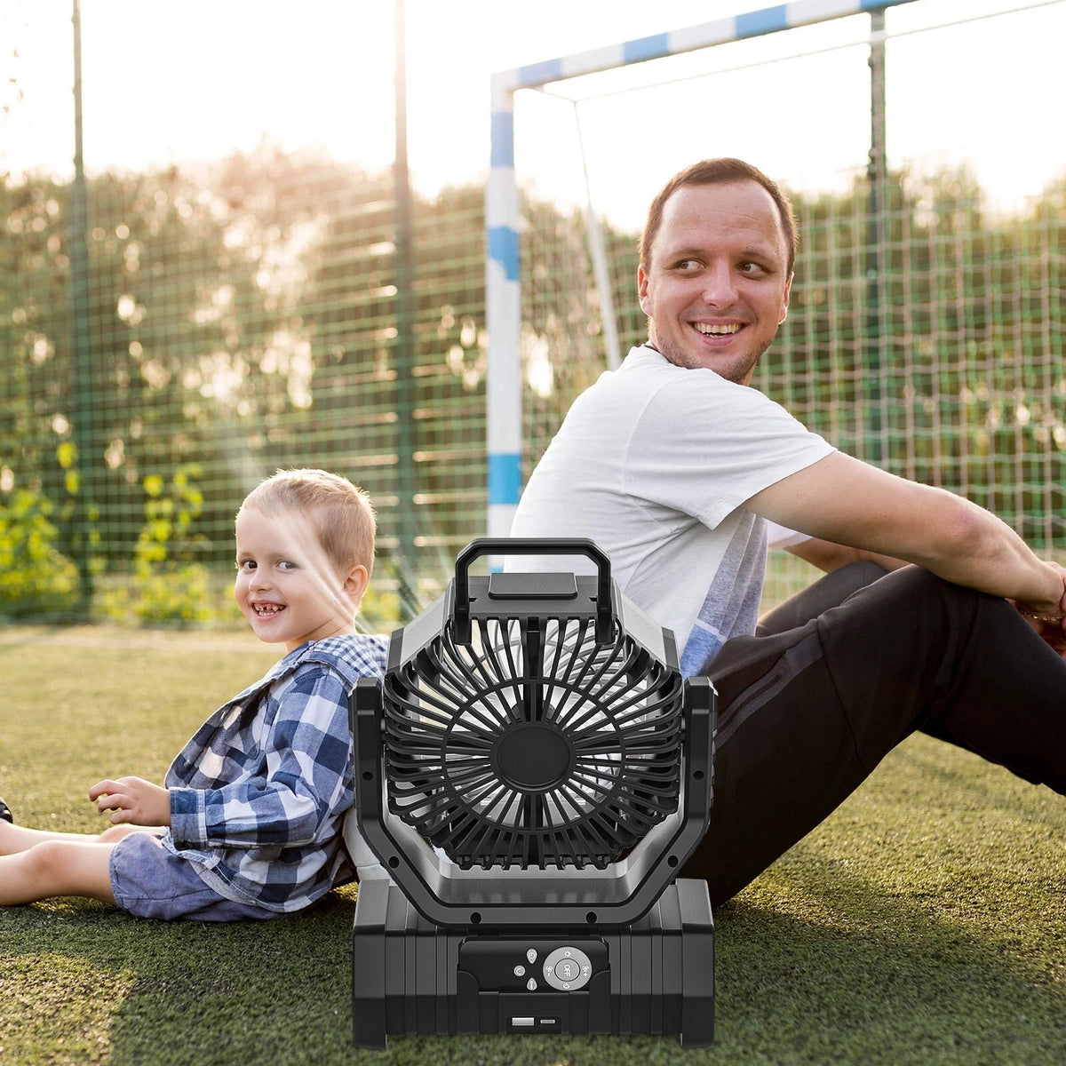 Camping Fan 20000mAh Battery Powered Tent Fan With LED Light