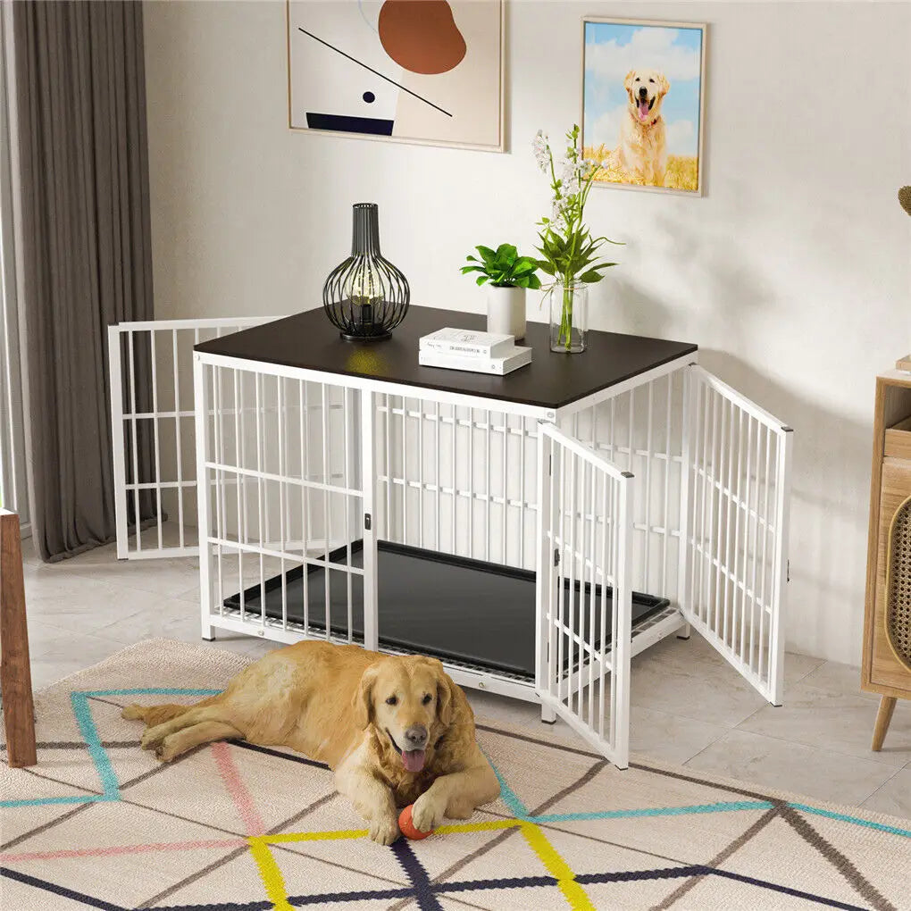 Bingopaw Heavy Duty Metal Dog Kennel With Removable Tray