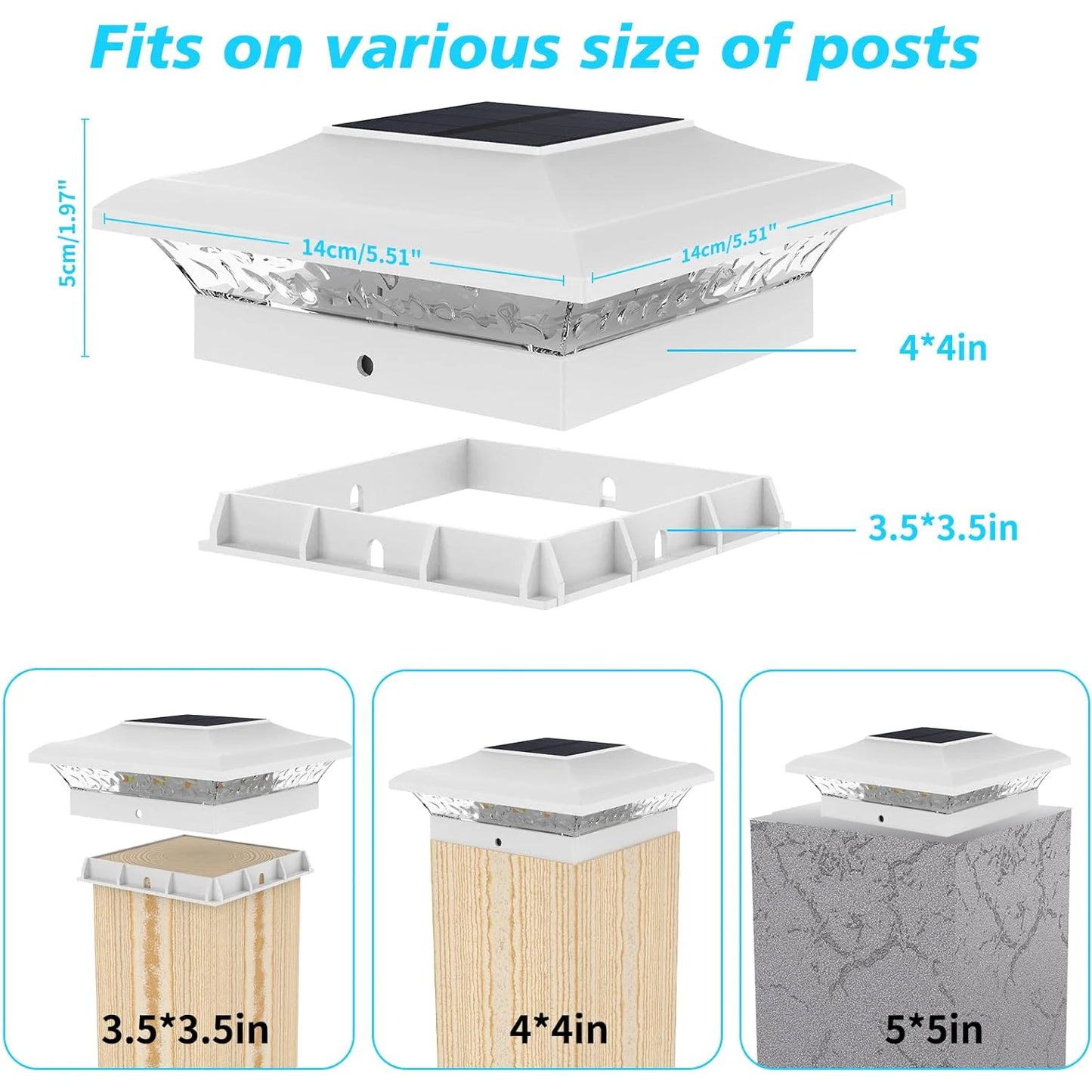 TSunrise Solar Post Light IP65 Waterproof Fence Posts